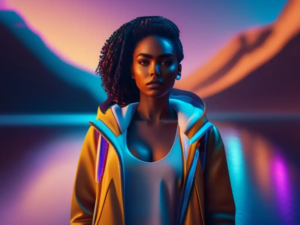 Arte de glitch ultra detallado Glitch Art Image: Protección de wearables ante amenazas