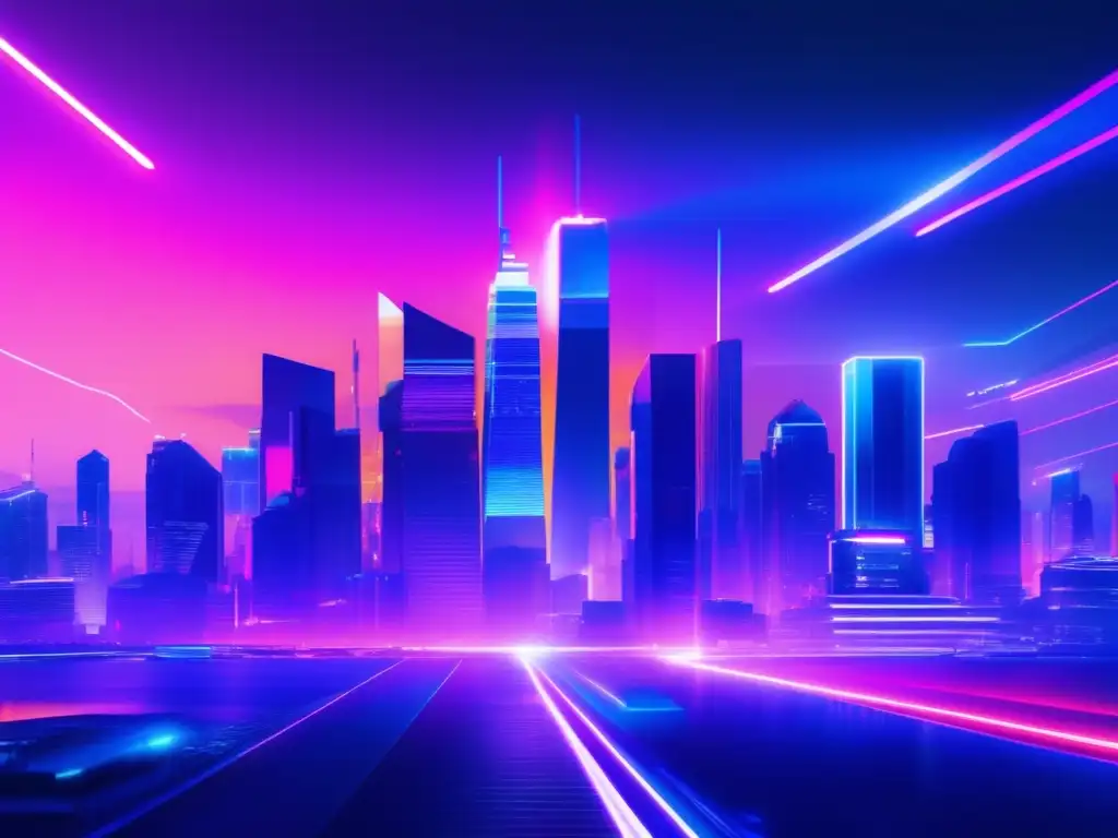 Dystopian cityscape with glitch art: Mantener aplicaciones seguras contra hackers