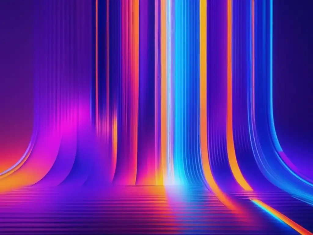 Arte glitch de 8k con colores neon y efectos de fragmentación