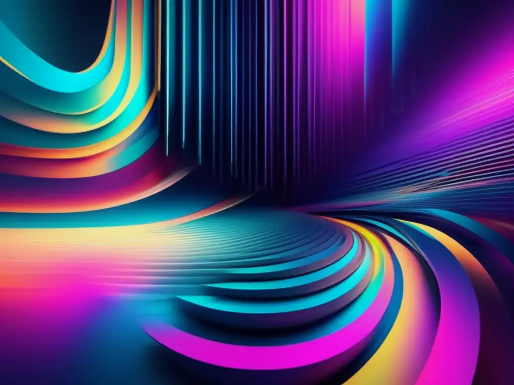 Arte glitch 8k con colores vibrantes que representan privacidad en la navegación Tor