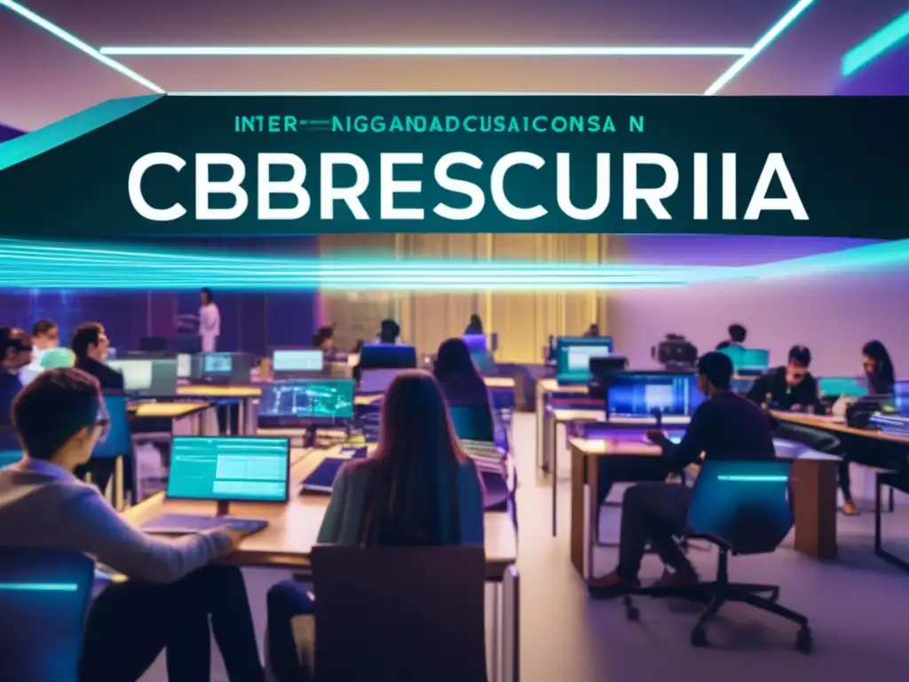 Campus universitario con estudiantes en sesión de ciberseguridad: Certificaciones ciberseguridad educación universitaria