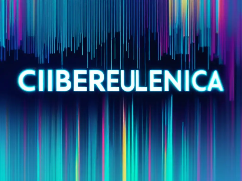 Ciberresiliencia: protección ante ataques digitales en una imagen de arte glitch que representa la resiliencia de una red digital