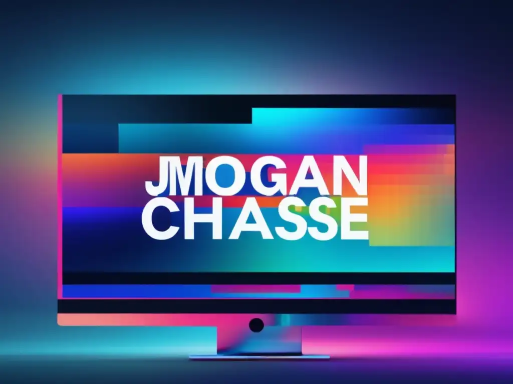 Ciberseguridad: Análisis Phishing JP Morgan Chase con arte glitch y colores vibrantes