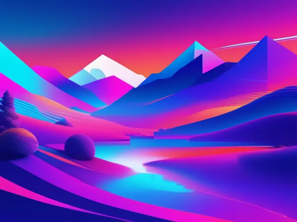 Paisaje digital futurista glitch art Ciberseguridad: Zero Trust, protección datos corporativos