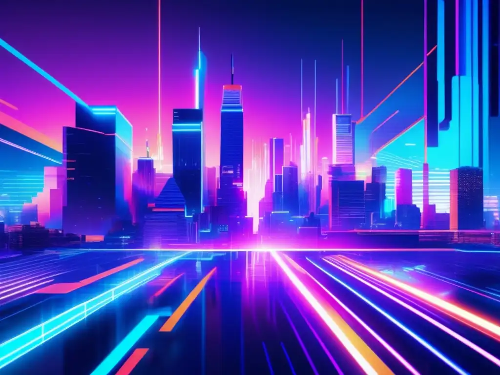Ciudad futurista protegida por Zero Trust Ciberseguridad: Zero Trust, protección datos corporativos