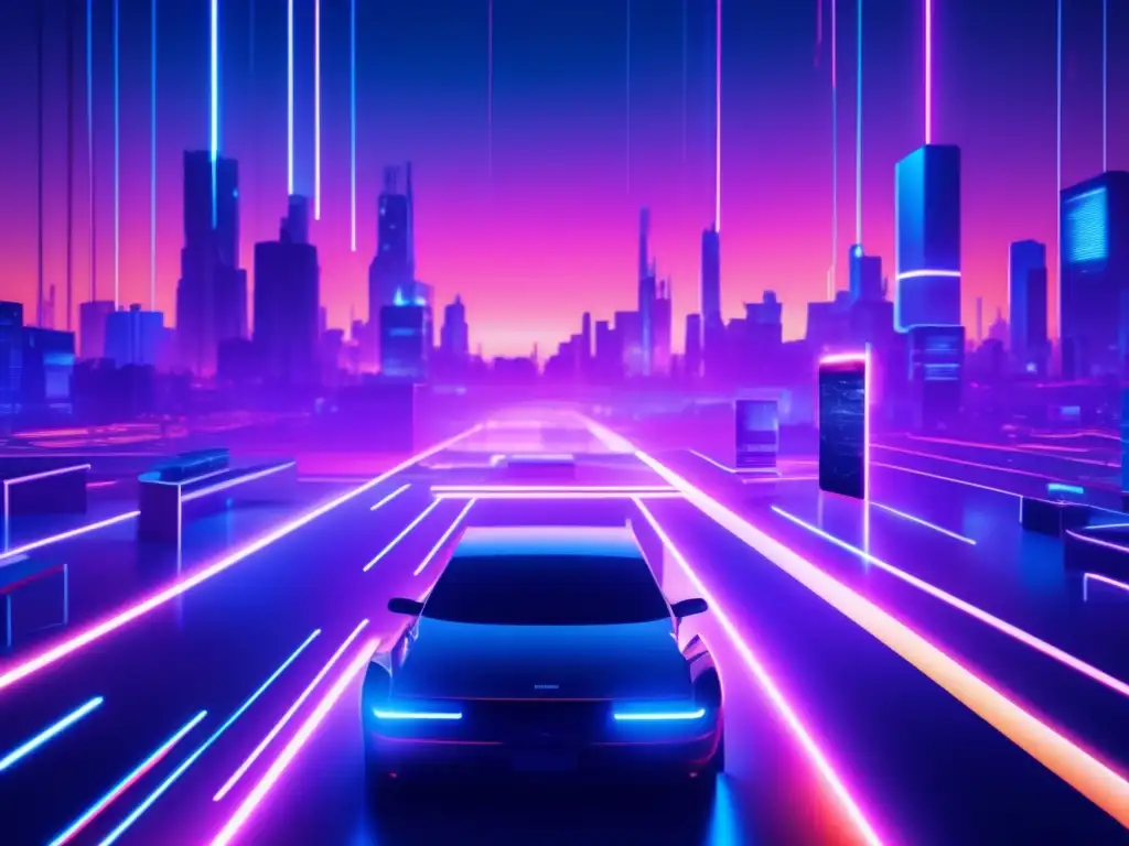 Ciudad futurista amenazada por ciberataques Ciberterrorismo en IoT: amenazas y contramedidas