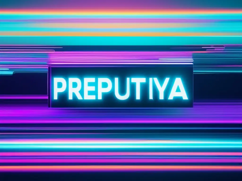 Preparación infraestructuras era cuántica - Glitch Art ciudad futurista