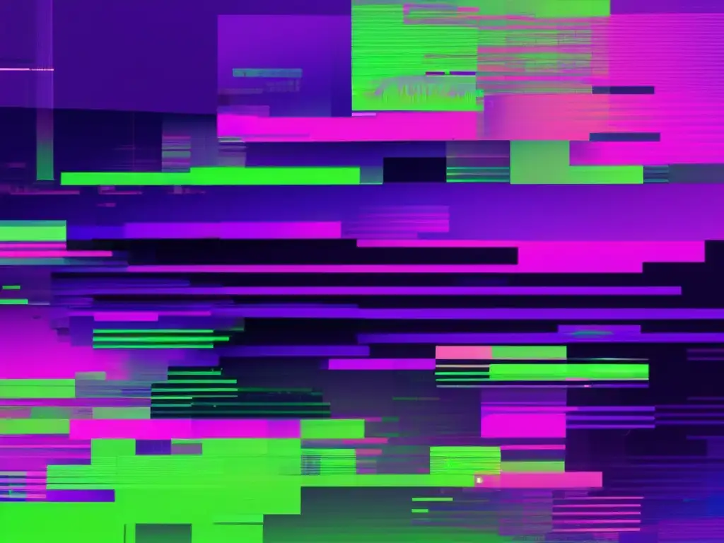 Glitch art abstracto: brecha generacional ciberseguridad soluciones