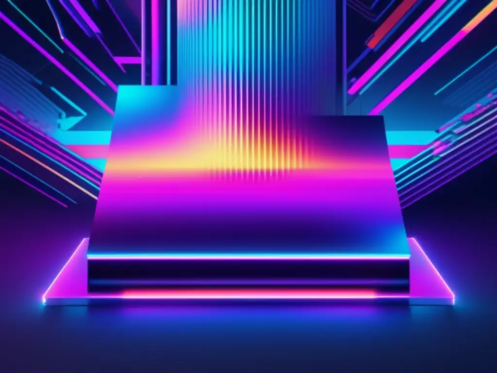 Arte de glitch con colores vibrantes y formas geométricas distorsionadas Imagen de arte de falla en 8k: configuración WiFi segura, consejos profesionales