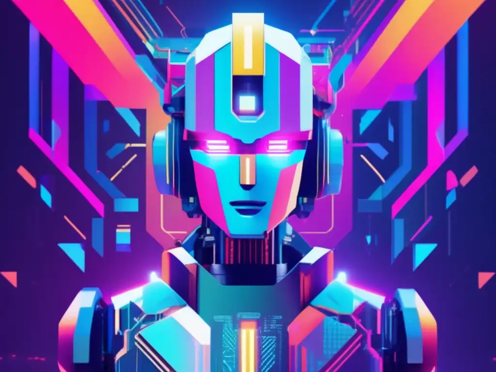 Ilustración futurista de la IA en ciberseguridad Imagen: Beneficios de la inteligencia artificial en ciberseguridad