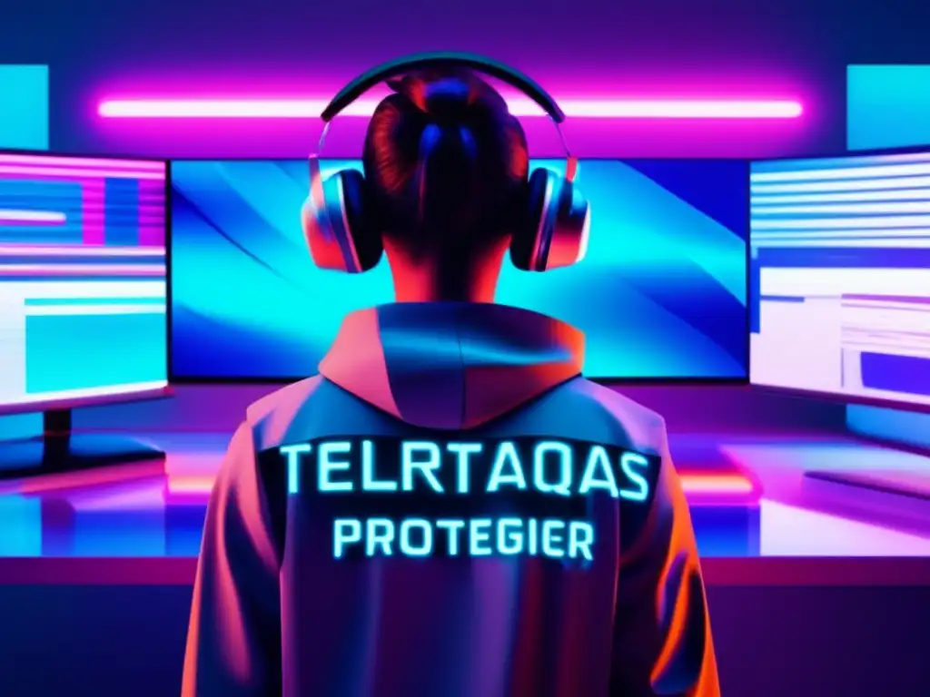 Imagen Glitch Art para artículo sobre teletrabajo seguro Imagen de Glitch Art para el artículo