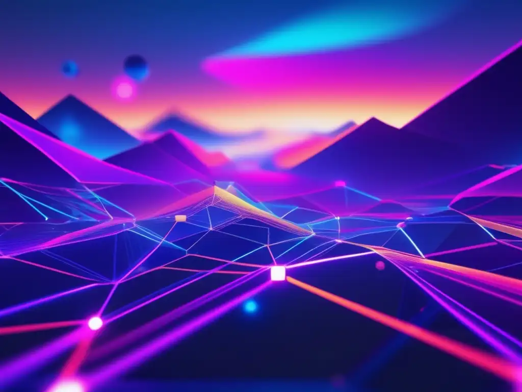 Imagen: Glitch art de paisaje digital con seguridad en redes: Prevención de intrusiones