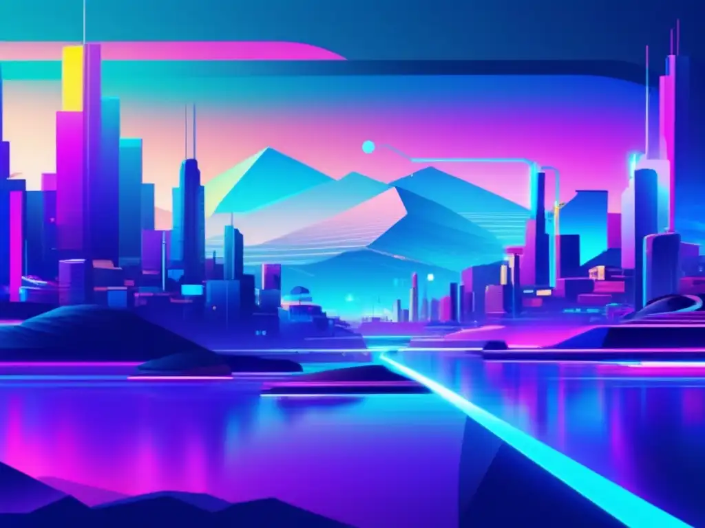 Imagen: Paisaje futurista de ciberseguridad con micrófono de podcast, simbolizando accesibilidad, especialización y actualización constante