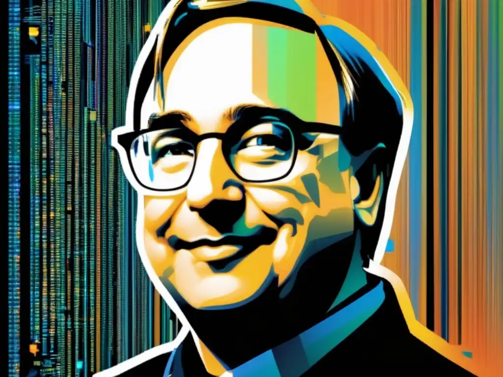 Impacto de Linux en ciberseguridad: Glitch art de Linus Torvalds y el mundo Linux