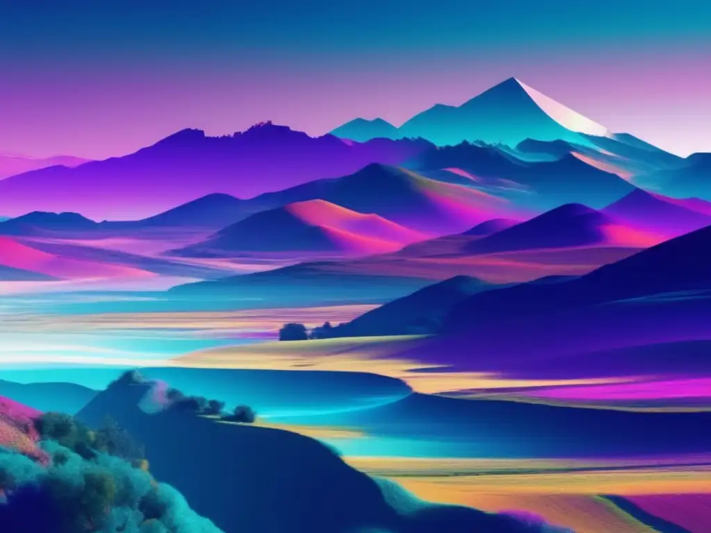 Paisaje surrealista de análisis forense de redes con cables neon y patrones glitch