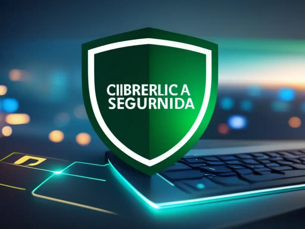 Ciberdefensa multinivel resiliente en paisaje digital glitch