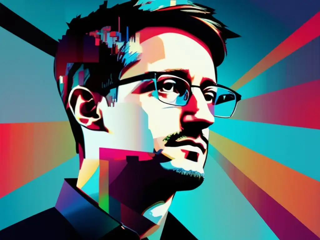 Revelaciones de vigilancia Edward Snowden en arte glitch